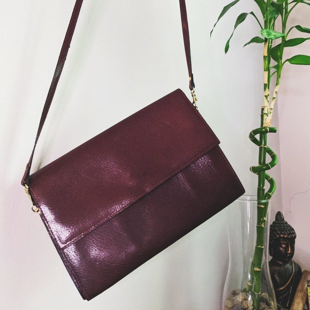 SOLD Genuine Leather Crossbody Bag - Picture 2 of 3